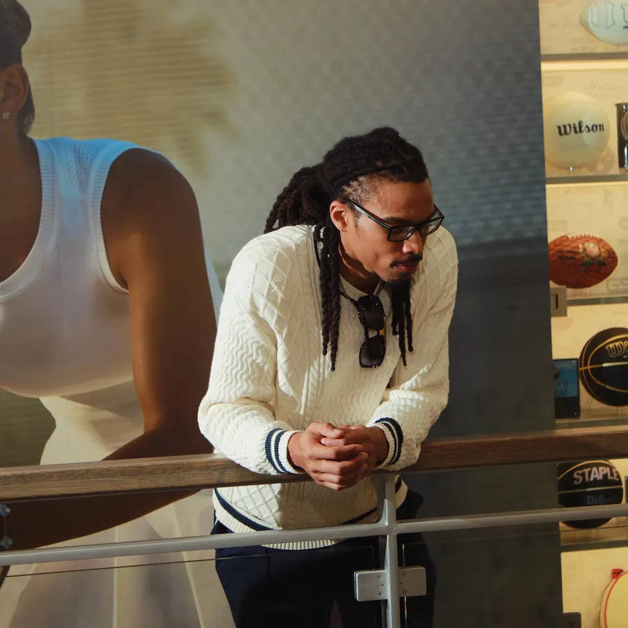 Osiris speaking at a meeting.